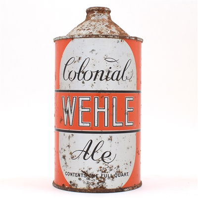 Wehle Colonial Ale Quart Cone Top NO OUTLINE 220-16