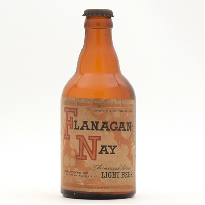 Flanagan-Nay Beer 1930s Steinie Bottle