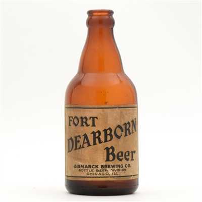 Fort Dearborn Beer 1940s Steinie Bottle