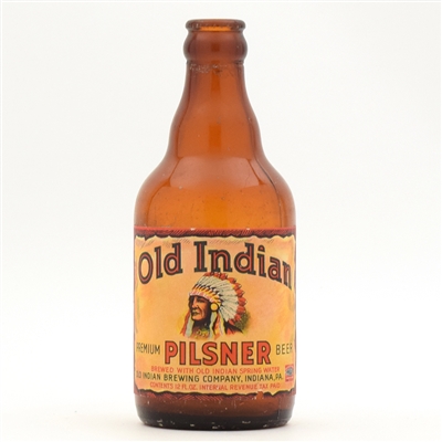 Old Indian Pilsner Beer 1930s Steinie Bottle
