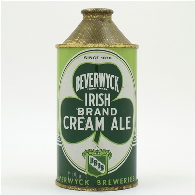 Beverwyck Irish Brand Cream Ale Cone Top 1878 DATE 152-6