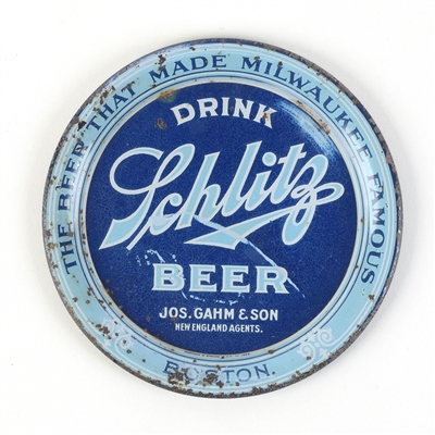 Schlitz Beer Pre-Prohibition Tip Tray MILWAUKEE GAHM BOSTON