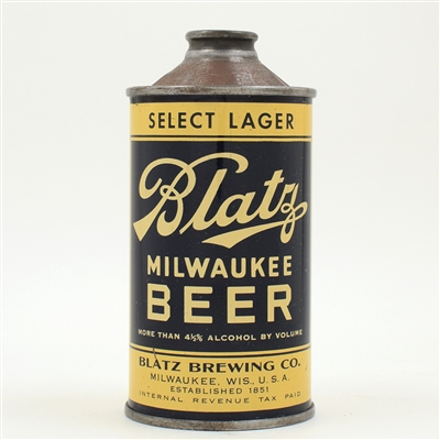 Blatz Beer Cone Top MORE THAN 4 PERCENT 153-12