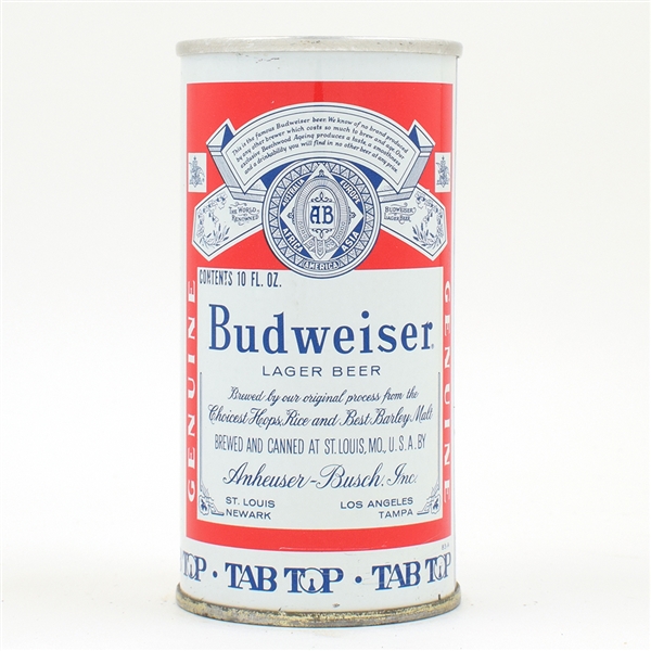 Budweiser Beer 10 Ounce Zip Top ST LOUIS 48-13