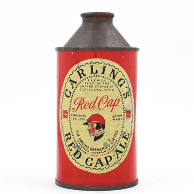 Carlings Red Cap Ale Canadian Cone Top