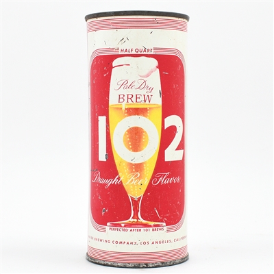 Brew 102 Beer 16 Ounce Flat Top RARE RED 225-31