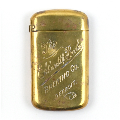 Ekhardt and Becker Brewing Pre-Prohibition Brass Match Safe