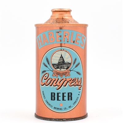 Haberles Congress Beer Cone Top TERRIFIC UNLISTED LOW PROFILE