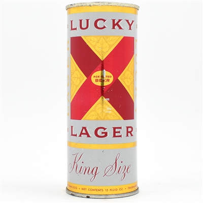 Lucky Lager Beer 15 Ounce Flat Top AZUSA 232-5
