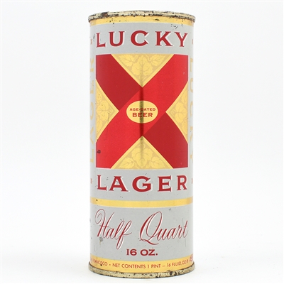 Lucky Lager Beer 16 Ounce Flat Top AZUSA AMERICAN 232-4