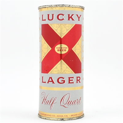 Lucky Lager Beer 16 Ounce Flat Top AZUSA AMERICAN 232-6