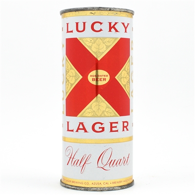 Lucky Lager Beer 16 Ounce Flat Top AZUSA CONTINENTAL 232-6