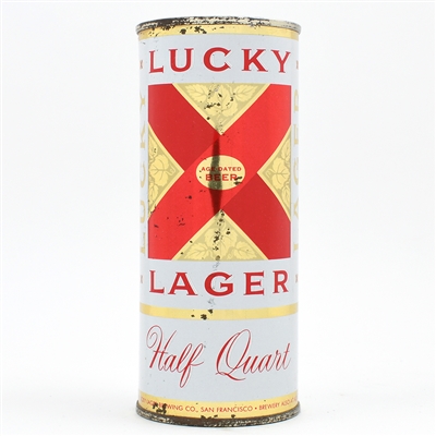 Lucky Lager Beer 16 Ounce Flat Top SAN FRANCISCO 232-13