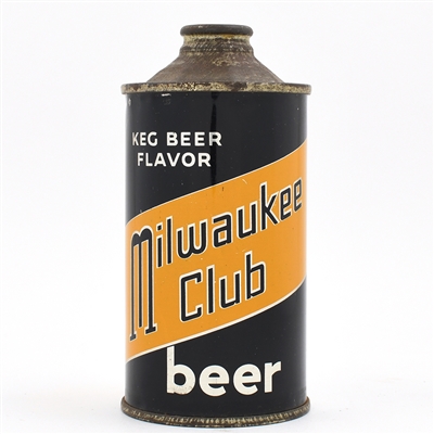 Milwaukee Club Beer Cone Top GRAPHIC CLEAN SCARCE 173-27