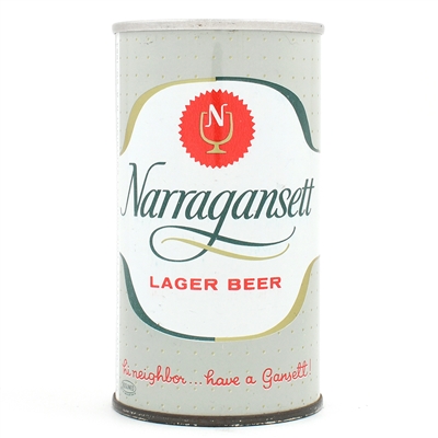 Narragansett Beer Zip Top SPLIT BORDER 95-40
