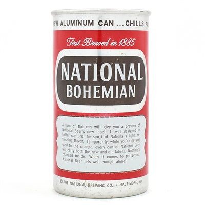 National Bohemian Beer Straight-sided Aluminum Zip Top 96-32