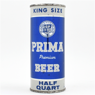 Prima Beer 16 Ounce Flat Top RARE CLEAN 234-4