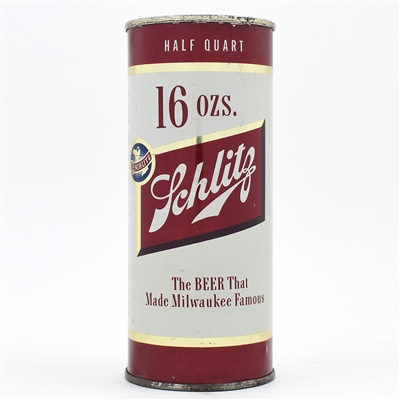 Schlitz Beer 16 Ounce Flat Top 1957 MILWAUKEE 235-28