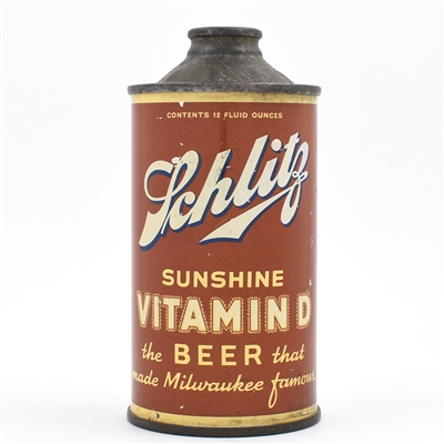Schlitz Vitamin D Beer Cone Top 183-20