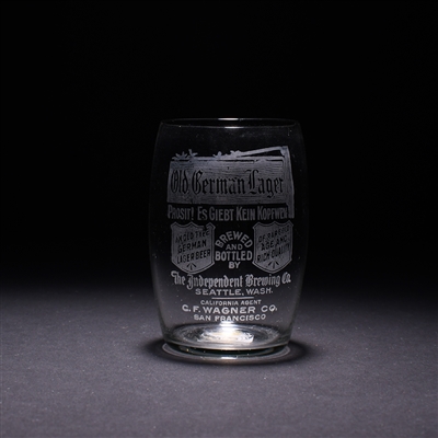 Old German Lager Pre-Pro Etched Glass SEATTLE
