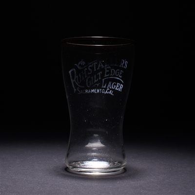 Ruhstallers Gilt Edge Lager Pre-Prohibition Etched Glass