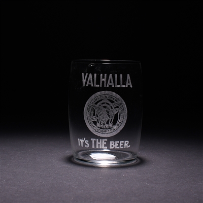 Valhala Beer Pre-Prohibition Etched Glass