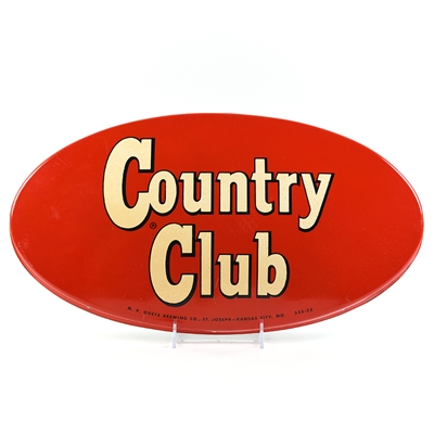 Country Club Beer 1950s Tin Sign Insert