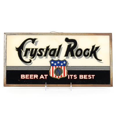 Crystal Rock Beer 1930s Reverse Painted Sign