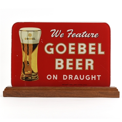 Goebel Beer 1930s Price Bros Reverse Painted Glass Sign