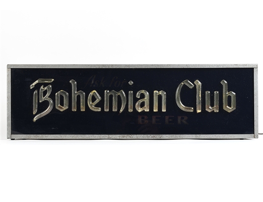Bohemian Club Beer 1940s Illuminated Motion Sign