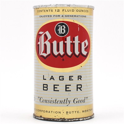 Butte Beer Zip Top 53-23 MONTANA RARE