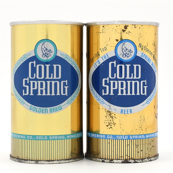 Cold Spring Beer Early Pull Tabs Lot of 2 Different GOLDEN BREW SCARCE
