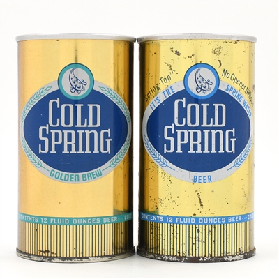 Cold Spring Beer Early Pull Tabs Lot of 2 Different GOLDEN BREW SCARCE