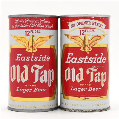 Eastside Old Tap Beer Flat Top and Zip Top Lot of 2