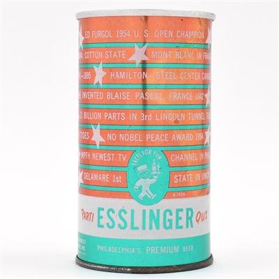 Esslinger Part Quiz Zip Top PHILA 1ST SETTLED 180-316 SCARCE