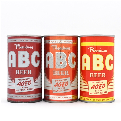 ABC Beer Pull Tabs Lot of 3 Different RARE & SCARCE