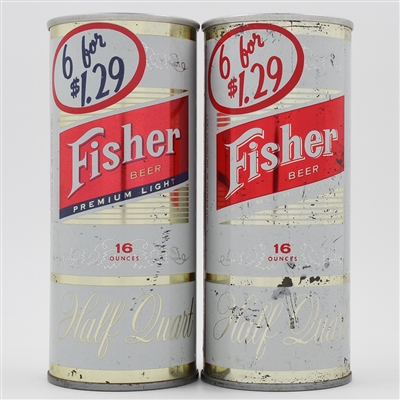 Fisher Beer 16 Ounce Pull Tabs Lot of 2