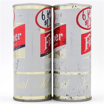 Fisher Beer 16 Ounce Pull Tabs Lot of 2