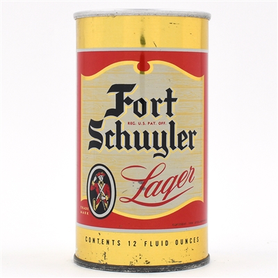 Fort Schuyler Beer Zip Top BLACK TEXT UNLISTED SCARCE