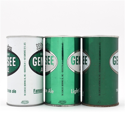Genesee Ale Zip and Pull Tabs Lot of 3 Different