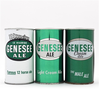 Genesee Ale Zip and Pull Tabs Lot of 3 Different