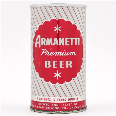 Armanettis Beer Prototype Zip Top UNLISTED USBC 31-38 LIKELY 1 of only 2!