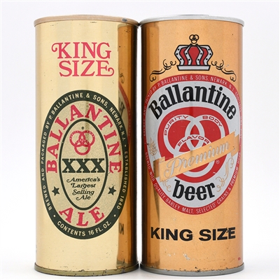 Ballantine Ale and Beer 16 Ounce Pull Tabs Lot of 2