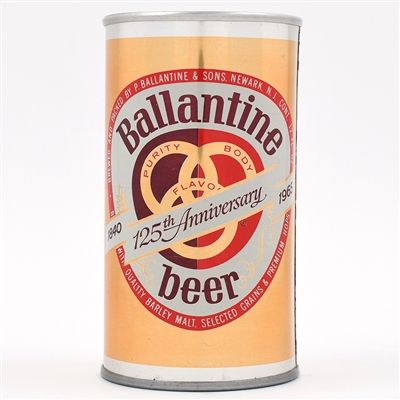 Ballantine Beer Test Pull Tab 125TH ANNIV ALUMINUM RARE UNLISTED