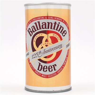 Ballantine Beer Test Pull Tab 125TH ANNIV ALUMINUM RARE UNLISTED