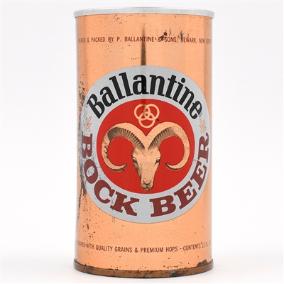 Ballantine Bock Pull Tab METALLIC COPPER 36-38 TOUGH LARGE GOAT