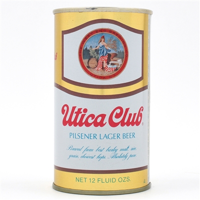 Utica Club Pull Tab FULL COLOR EMBLEM - POSSIBLE TEST CAN RARE UNLISTED
