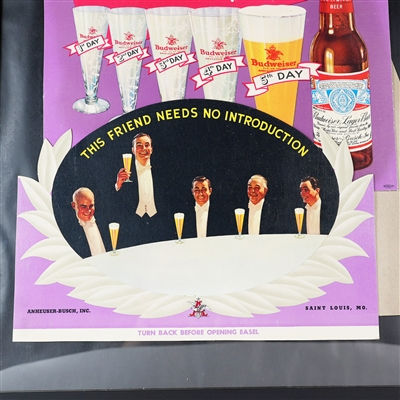 Budweiser Make This Test Friend Needs No Introduction Diecut Cardboard Sign