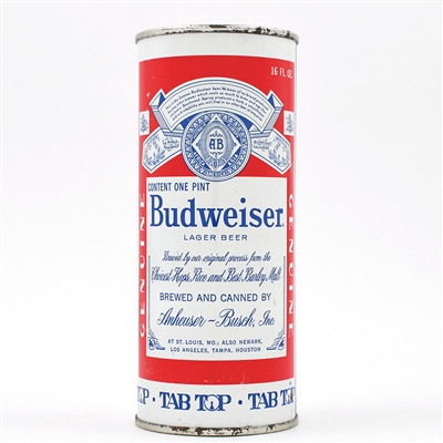 Budweiser Beer 16 Ounce INSERT JUICE TAB 5 CITIES 143-7