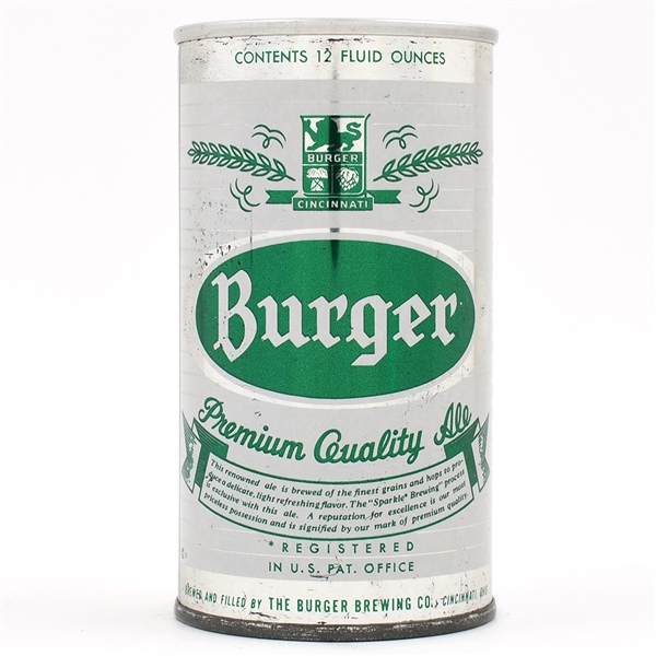 Burger Ale Zip Top METALLIC 50-21 RARE LIKELY BEST